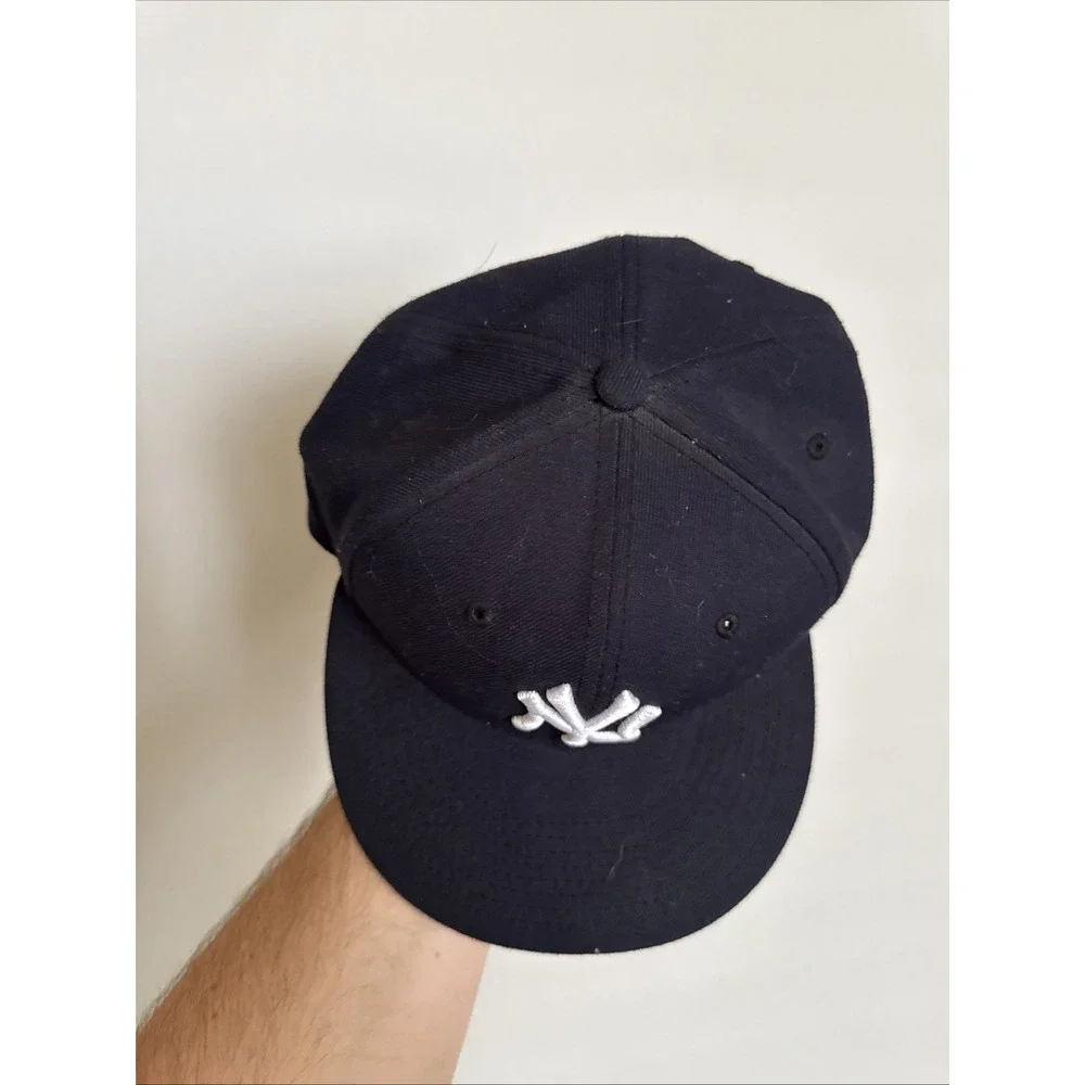 New York Yankees New Era 59Fifty Fitted Hat Cap‎ Black 7 1/4 Pink Under Bill